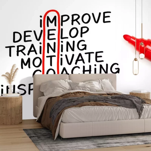 Sticker Mentoring Crossword Red Marker Concept