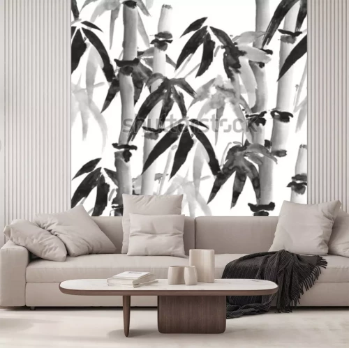 Fototapete Aquarell-Bambus