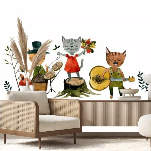 Sticker Katzenband Kindergrafik