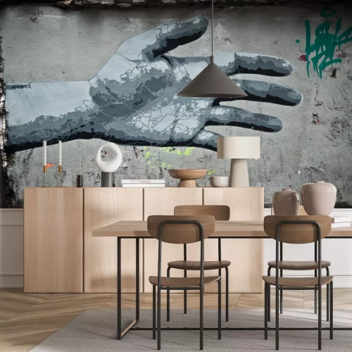 Fototapete Graffiti auf Betonmauer