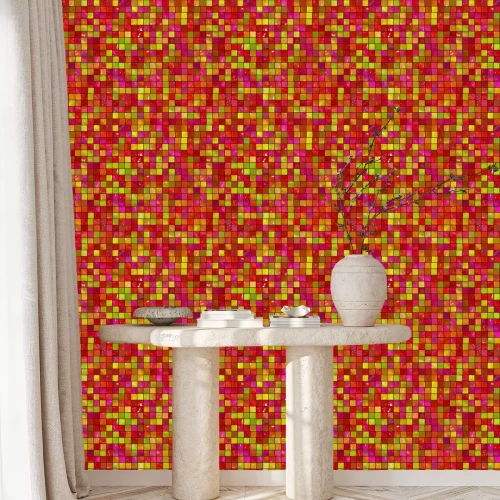 Tapete Mosaik saftiger Farben