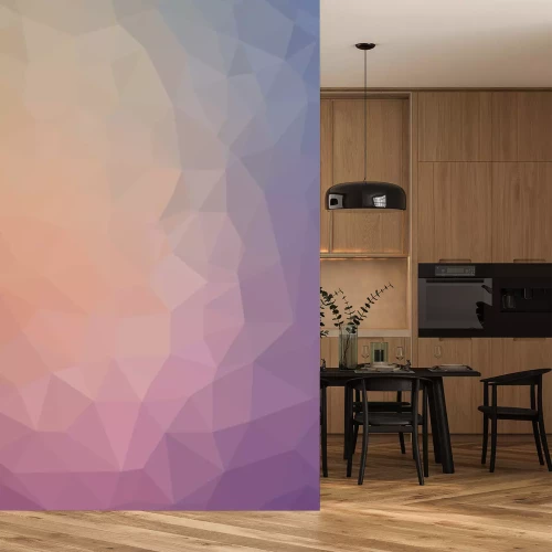 Sticker abstract triangular background texture, low poly style full color spectrum rainbow