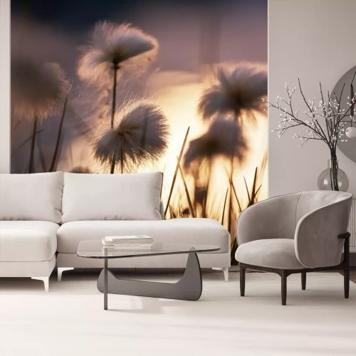 Fototapete Blumen in Grashalmen