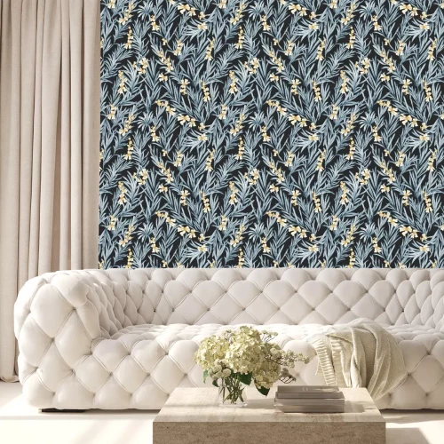 Tapete Zweige von Rosmarin auf dunklem Hintergrund