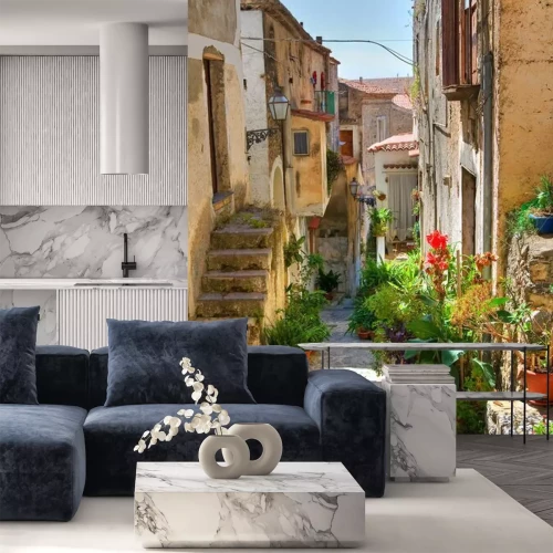 Fototapete Gasse im sonnigen Kalabrien