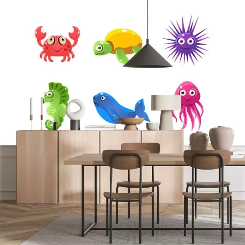 Sticker Fische Ozean und andere Meeresbewohner