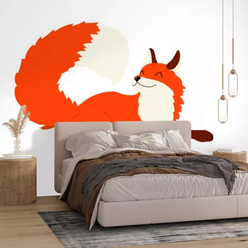 Sticker Füchse feuriger Fuchs mit hoch erhobenem Schwanz