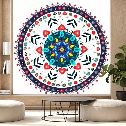 Sticker Ludowa rozeta - trzy