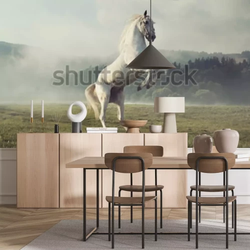 Fototapete Aufbäumendes pferd