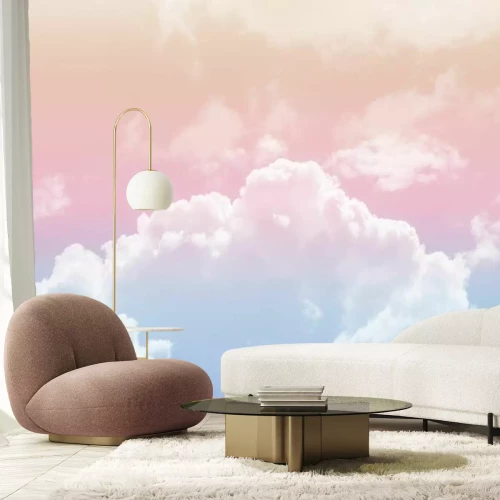 Fototapete Wolken am Himmel in Pastellfarben