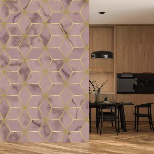 Sticker Luxury Marble Mosaic Star Tile Seamless Pattern