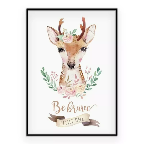 Poster Ein kleines Reh mit einer motivierenden Inschrift