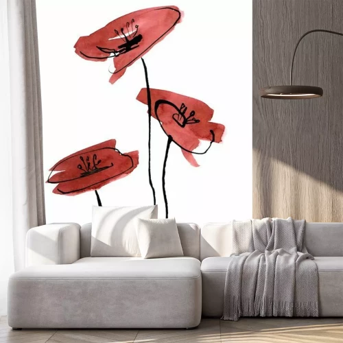 Sticker Abstrakt gemalt floral background