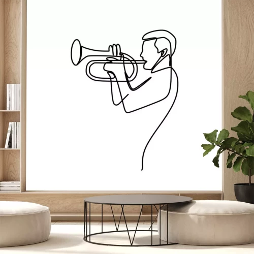 Sticker Musikinstrumente Trompete spielender Musiker