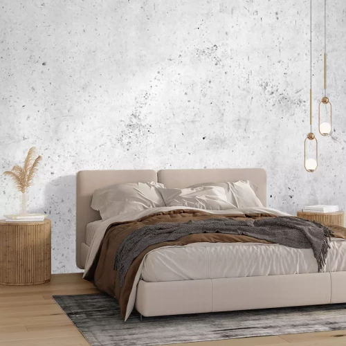 Fototapete Empty white concrete wall texture