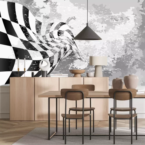 Fototapete Formel 1 3D Flagge