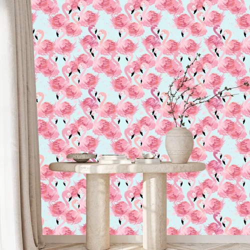 Tapete Flamingos in Rosatönen