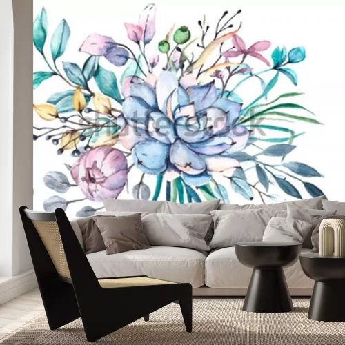 Sticker Kleine Blumen in Blau