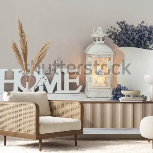 Fototapete Provenzalisches Muster mit Lavendel