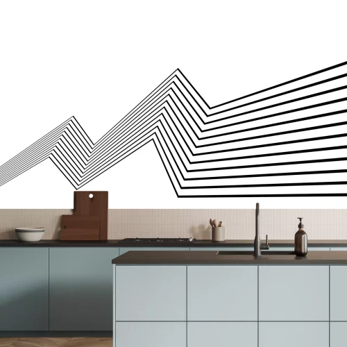 Fototapete 3D schwarz weiß