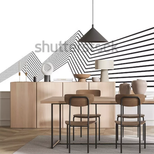 Fototapete 3D schwarz weiß