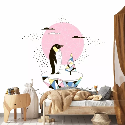 Sticker Magisches arktisches Plakat im skandinavischen Stil