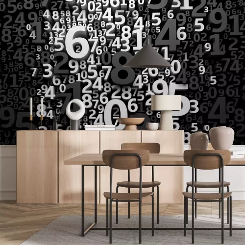Fototapete Muster mit Ziffern 3D