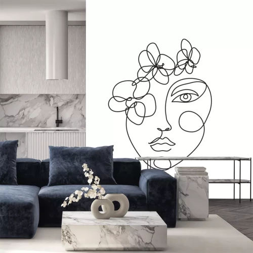 Sticker Abstract beauty woman face