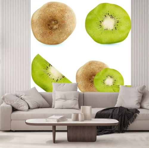 Sticker Kiwis in verschiedenen Ansichten realistische Grafik