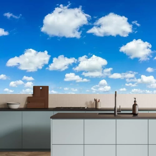 Fototapete Blauer Himmel, weiße Wolken