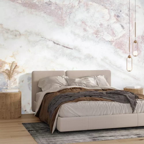 Fototapete Steinstruktur Marmor mit rosa Elementen