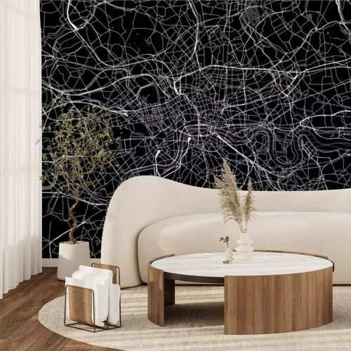 Sticker Dark area map of London, United Kingdom