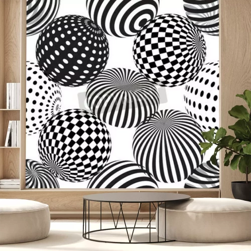 Fototapete Op-Art Kugeln