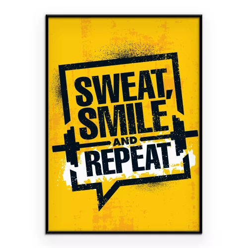 Poster Motivationszitat fürs Fitnessstudio