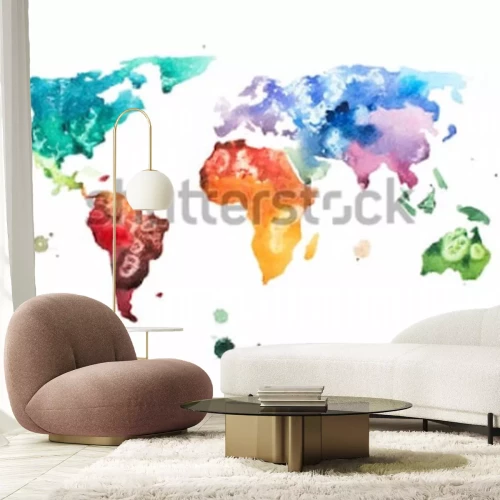 Sticker Hand gezeichnete Aquarellhauptkarten-Aquarellillustration