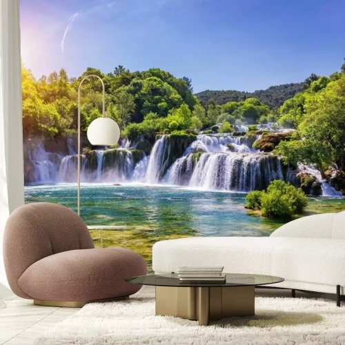 Fototapete Landschaft des Wasserfalls Skradinski Buk