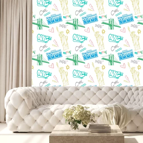 Tapete New York city pattern 