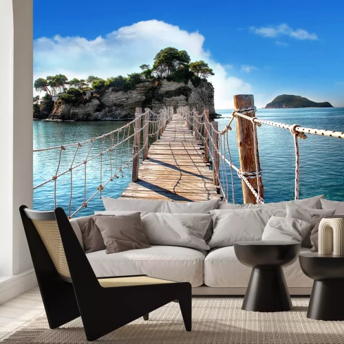 Fototapete Steg auf exotischer Insel