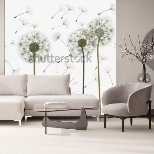 Fototapete Pusteblumen im Retro-Stil