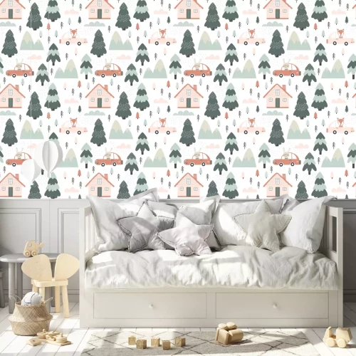 Tapete Waldtiere in Autos für Kinder