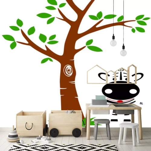 Sticker Baum-und Zebra