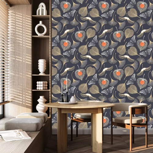 Tapete Samen und Blätter