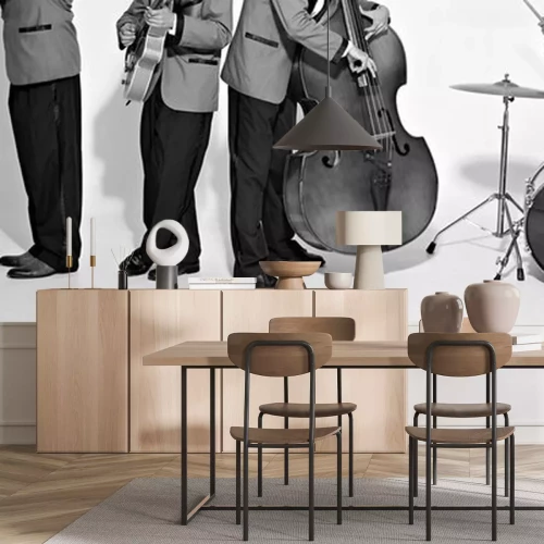 Sticker Jazzband abgeschnittene Silhouetten von Musikern Foto