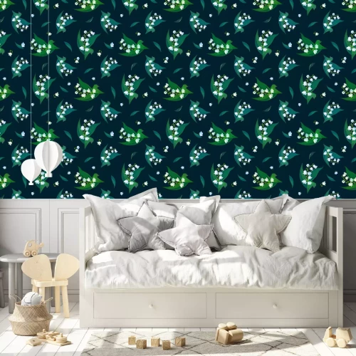 Tapete Maiglöckchen-Zweige