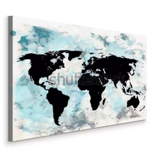 Bild Schwarze Weltkarte auf abstraktem Hintergrund