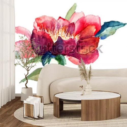 Sticker Mit Farben bemalte Feldblumen