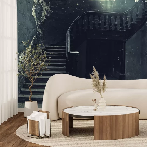 Fototapete Alter Raum mit Treppen