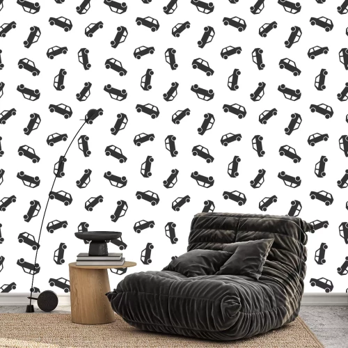 Tapete Auto Symbol nahtlosen Musterhintergrund. Automobilvektorillustration. Automatisches Symbolmuster