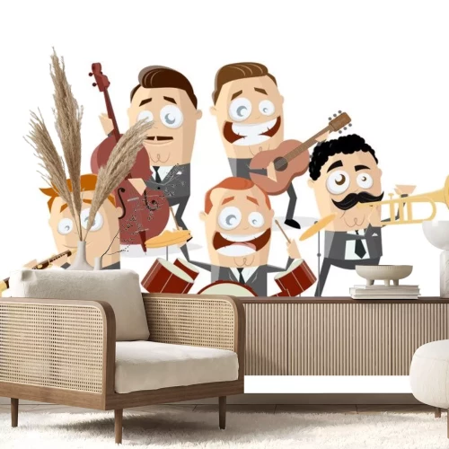 Sticker Musikband, die aus Männern besteht Grafik