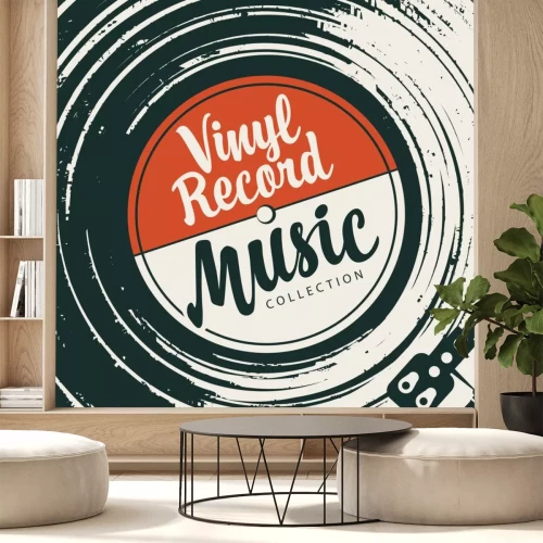 Sticker Musik auf Vinyl